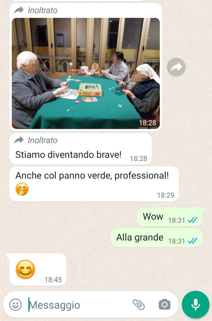 Foto conversazione di WhatsApp