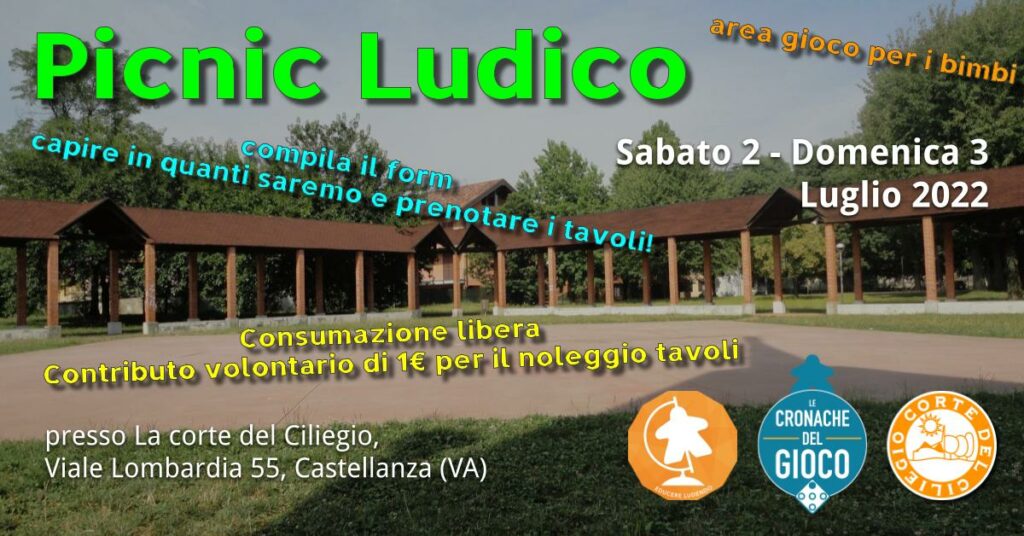 Locandina del Picnic Ludico 2022 - eventi ludici