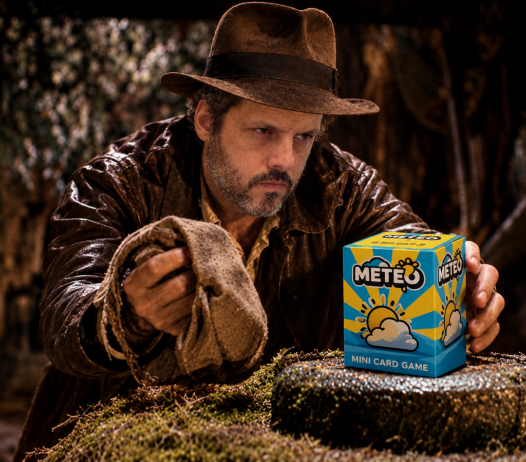 Fotomontaggio del. Pabis nelle vesti di Indiana Jones. Indiana Pabis