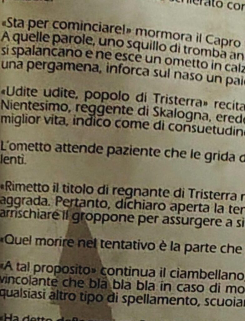 Tante parole in una pagina del regolamento